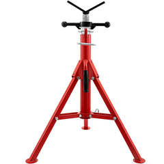 V Head Pipe Stand 1/8"-12" Capacity,Adjustable Height 28"-52,Pipe Jack Stands 2500 lb. Load Capacity,Portable Folding Pipe Stands, Carbon Steel Body More Durable