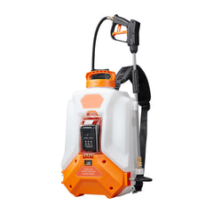 Battery Powered Backpack Sprayer, 4 Gallons Electric Backpack Sprayer, 2 Wands & 8 Nozzles, Adjustable 0-90 PSI, 4H Runtime, Portable Yard Garden Lawn Sprayers for Weeding Spraying Cleaning