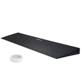 1.2" Rise Cuttable Threshold Ramp for Sweeping Robot, 35.4" Wide Natural Rubber Wheelchair Ramp, Non-Slip Solid Rubber Ramp with Double-Sided Tape for Doorways,Driveways,Bathroom,Smooth Tile