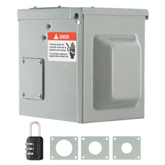 50 Amp RV Power Outlet Box, 125/250 Volt, Enclosed Lockable Outdoor RV Receptacle Box, NEMA 14-50R Weatherproof Electrical Panel, for RV Camper Trailer Motorhome Tested to UL Standards