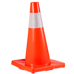 12Pack 18" Traffic Cones, Safety Road Parking Cones PVC Base,Traffic Cone with Reflective Collars, Hazard Construction Cones for Home Traffic Parking