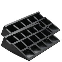Rubber Curb Ramp 2 Pack, 5" Rise Height Heavy-Duty 33069 lbs/15 T Capacity Threshold Ramps, Driveway Ramps with Stable Grid Structure for Cars, Wheelchairs, Bikes, Motorcycles