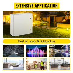 NEMA Steel Enclosure, 24 x 24 x 8'' NEMA 4X Steel Electrical Box, IP66 Waterproof & Dustproof, Outdoor/Indoor Electrical Junction Box, with Mounting Plate