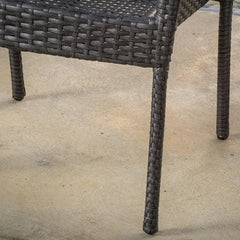 LITTLETON GREY PE WICKER STACKING CHAIR 1pc