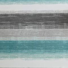 Stripe Print Shower Curtain Aqua/Grey 72x72"