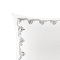 Cotton Embroidered Euro Sham White Euro Sham