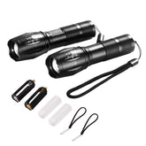2 Pack Flashlights 2000 High Lumens 5 Modes Adjustable Focus Flashlight