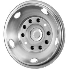 19.5-inch 10 Lug Wheel Simulators, 304 Stainless Steel Wheel Simulator Kit with Mirror Polished Finish, 2 Front and 2 Rear Wheel Covers Fit for For Ford F450/F550 (2005-2020), 4 pcs