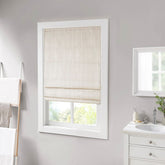 Basketweave Room Darkening Cordless Roman Shade