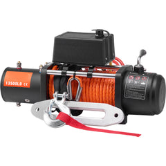Electric Winch Truck 13,500 lb Synthetic Rope Waterproof Remote Control