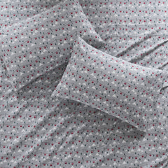 4 PCS Queen Sheet Set Grey Ski Jump