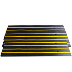 Curb Ramp, 3 Pack Rubber Driveway Ramps, Heavy Duty 33069 lbs Weight Capacity Threshold Ramp, 2.6-inch High Curbside Bridge Ramps for Loading Dock Garage Sidewalk, Expandable Full Ramp Set
