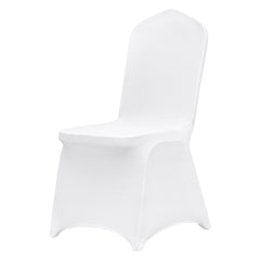 Stretch Spandex Folding Chair Covers, Universal Fitted Chair Cover, Removable Washable Protective Slipcovers, for Wedding, Holiday, Banquet, Party, Celebration, Dining (50PCS White)