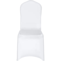 Stretch Spandex Folding Chair Covers, Universal Fitted Chair Cover, Removable Washable Protective Slipcovers, for Wedding, Holiday, Banquet, Party, Celebration, Dining (50PCS White)
