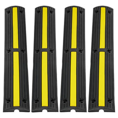 4 PCs 39'' Cable Protector Ramp 18000 lbs Speed Bump Floor Cable Protector