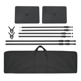 10ft x 10ft Pipe and Drape Kit, Heavy Duty Backdrop Stand with Carbon Steel Base, Adjustable Backdrop Support with 6 Clamps and A Carry Bag for Wedding, Party, Event, Photography, and Exhibition