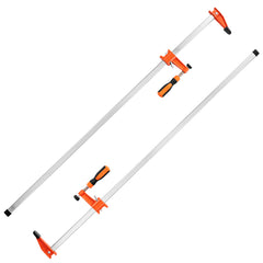 Bar Clamps for Woodworking, 2-Pack 36" Clamp/Spreader, Quick-Change F Clamp with 600 lbs Load Limit, 2.5" Throat Depth, Cast Iron and Carbon Steel, Wood Clamps for Woodworking Metal Working