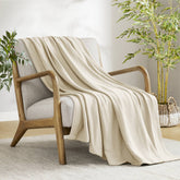 1-Piece King Rayon from Bamboo Cotton Blanket, Ivory