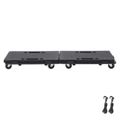 Furniture Dolly, 500 lbs Capacity Each Count, Furniture Mover with Wheels, Portable Moving Rollers 4 Wheels Heavy Duty, Small Flat Dolly Cart with Interlocking for Heavy Furniture, 2 Pack, Black