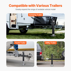 Trailer Jack Weld-on Pipe Mount Swivel Trailer Jack 8000 lbs 15" Travel