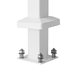 3-4 Step Handrails for Outdoor for Seniors Porch Deck Retro Arch White