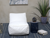 Ettie 3 Ft. Water Resistant Fabric Bean Bag Chair, White