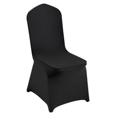 Stretch Spandex Folding Chair Covers, Universal Fitted Chair Cover, Removable Washable Protective Slipcovers, for Wedding, Holiday, Banquet, Party, Celebration, Dining (50PCS Black)