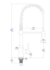 Single Handle Pull Down Sprayer Kitchen Sink Faucet