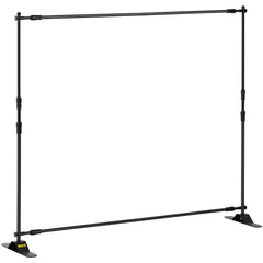 10 x 8 Ft Backdrop Banner Stand Adjustable Height and Width Newest Step and Repeat for Trade Show Wall Exhibitor Photo Booth Background