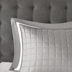 8 Piece Comforter and Quilt Set Collection Grey King/Cal King