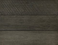 Contemporary Three-Tone Gray Finish Nightstand Perched atop Metal Legs Acacia Veneer Modern Bedroom Furniture