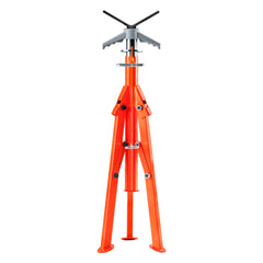 Pipe Stand, 2500LBS Heavy Duty Pipe Jack Stands, 27.2"-52" Height Adjustable V Head Pipe Stand, 45# Steel Folding Jack Stand for 1/2-12 inches Pipes