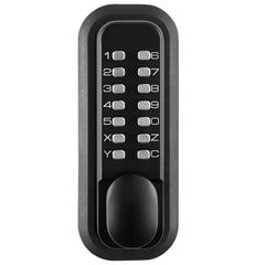 Mechanical Keyless Entry Door Lock, 14 Digit Keypad, Outdoor Gate Door Locks Set with Surface-mounted Latch, Water-proof Zinc Alloy, Keypad and Knob, Easy to Install, for Garden, Garage, Yard
