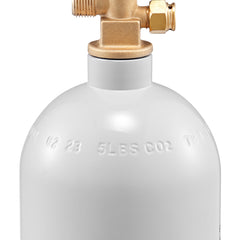 5 Lbs CO2 Tank Aluminum Gas Cylinder, Brand New CO2 Cylinder with Gray Spray Coating, CO2 Tank with CGA320 Valve, For Draft Soda Beer