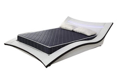 6-inch waterproof high-density foam mattress with navy blue diamond-quilted breathable fabric. Quilting ensures both style and airflow for cool sleep.Twin size.