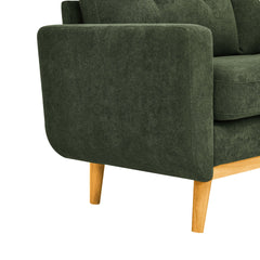 67.7" Wide Mid-Century Modern Upholstered Tufted Loveseat Sofa With Wooden Legs