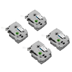 Label Maker Tape 4 Pack 12 mm Black on White Label Maker Refills TZe-231