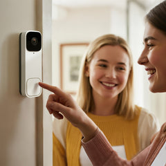 Video Doorbell, 2K Wireless Camera Ring Doorbell Works with 170° Ultra-Wide View, 2-Way Audio, Motion Detection & Night Vision, Supports Alexei & Google, Cloud Storage, Battery/Wired Powered