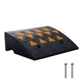 Rubber Curb Ramp 6" Rise Height Sidewalk Curb Ramp, 14.6" Width 19.3" Length Driveway Ramp for Curb, 15T Heavy Duty Rubber Ramp for Forklifts, Trucks, Buses, Cars, Wheelchairs, Bikes