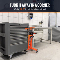 Engine Stand, 1500 lbs (3/4 Ton) Rotating Engine Motor Stand with 360 Degree Adjustable Head, Cast Iron Folding Motor Hoist Dolly, 5-Caster, 4 Adjustable Arms, for Vehicle Maintenance