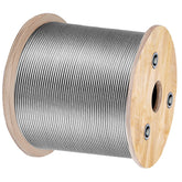 1/8 Stainless Steel Cable Railing 500ft, Wire Rope 316 Marine Grade, Braided Aircraft Cable 7x7 Strands Construction for Deck Rail Balusters Stair Handrail Porch Fence