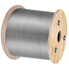 1/8 Stainless Steel Cable Railing 500ft, Wire Rope 316 Marine Grade, Braided Aircraft Cable 7x7 Strands Construction for Deck Rail Balusters Stair Handrail Porch Fence