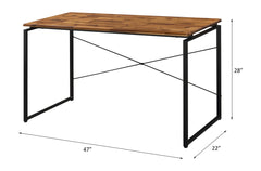 Jurgen Oak & Black Finish Writing Desk