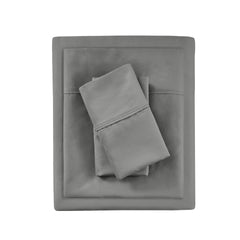4-Piece Queen HeiQ Smart Temperature Cotton Blend Sheet Set, Charcoal