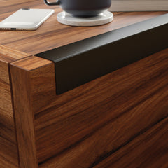 Coffee Table with Full-Extension Drawers, Dark Brown finish