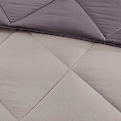 Full/Queen 3M Scotchgard Diamond Quilting Reversible Down Alternative Comforter Set