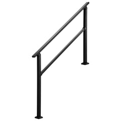 Outdoor Handrails for 4-5 Step Stairs Black Square Tube Easy Install for Senior