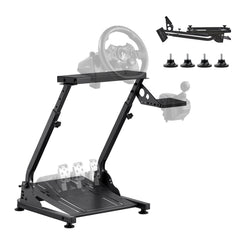 Racing Wheel Stand, Adjustable & Foldable Simulator Stand for Logitech G29 G27 G920 G923, Thrustmaster T300RS T300GT T248 TS-PC TSXW Gaming Cockpit,Pedals Simulator NOT Included