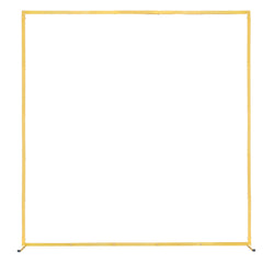 Arch Backdrop Stand, 6.6 x 6.6 ft, Stable Structure, Easy Assembly, Square Gold Metal Arch Backdrop Stand for Wedding, Birthday Party, Graduation, Holiday Celebration, and Ceremony Decoration