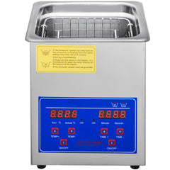Ultrasonic Cleaner 2L Digital Ultrasonic Parts Cleaner with Timer 40kHz Professional 304 Stainless Steel Ultrasonic Cleaner 110V for Jewelry Watch Glasses Diamond Eyeglass Small Parts Cleaning